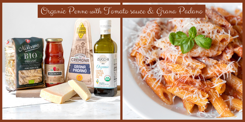 Organic Penne with Tomato sauce & Grana Padano