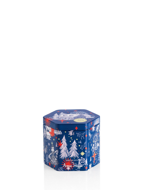 Christmas Anna Higgie Hexagonal Metal Tin 5.22 Oz