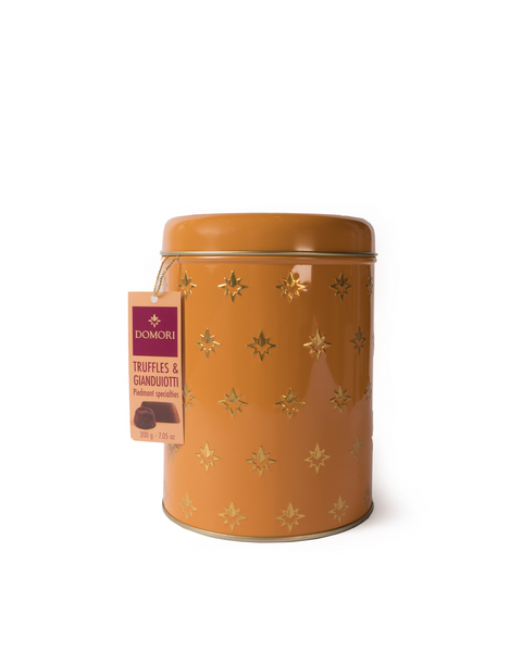 Tin Box with Giandujotti & Classic Truffles 7.05 Oz